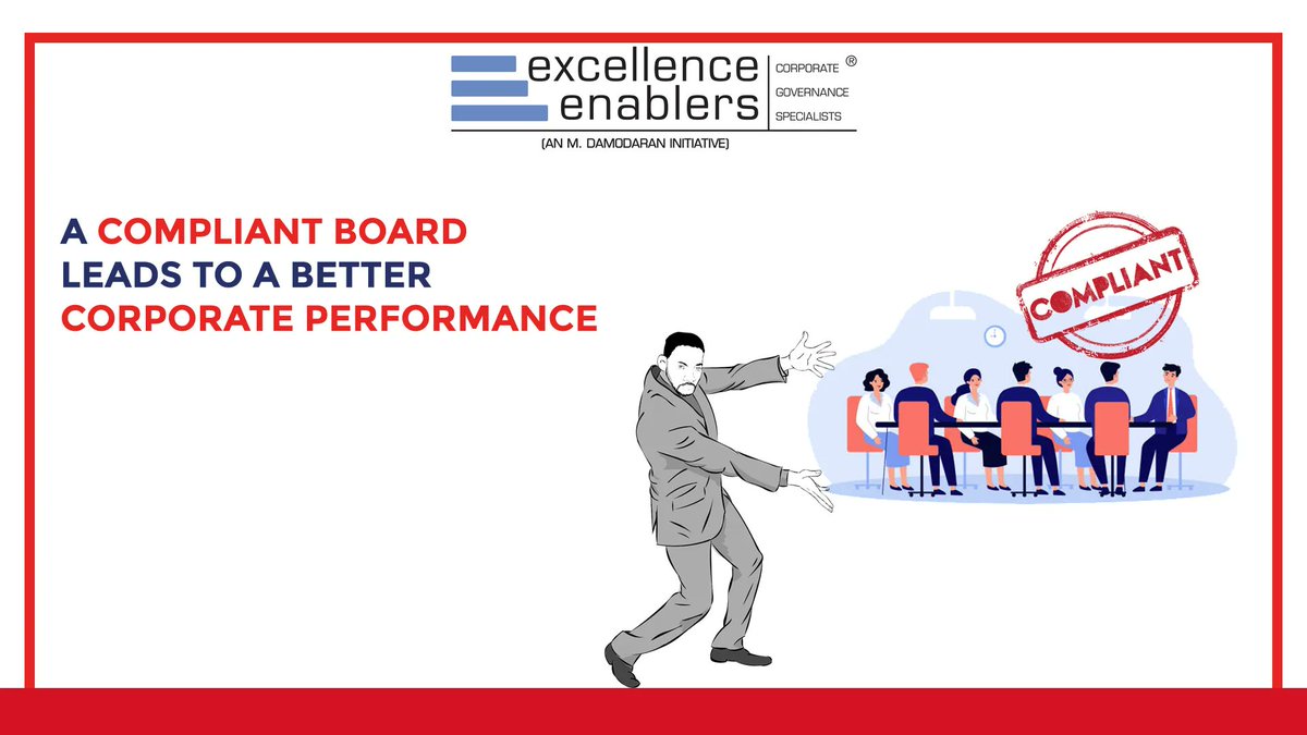 Is yours a compliant Board? We can help. Contact us for customised Board evaluation services.
Visit buff.ly/37O8ogl or write to us at d.garg@excellenceenablers.in
#ExcellenceEnablers #corporategovernance #board #compliance #compliantboard #boardevaluation #boardassessment