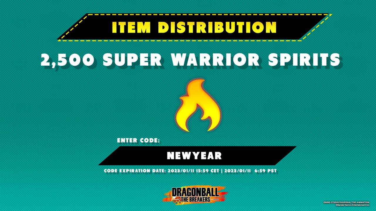 Dragon Ball: The Breakers on X: Item Code Distribution #4 Here is the code  for the #DBTB item for week 4! It's the last one! Enter the following code  into the game