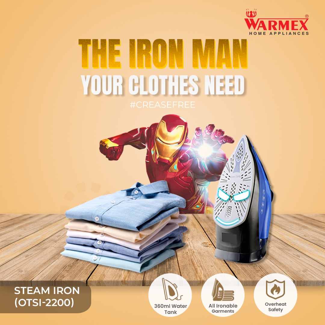 WarmexHome's tweet photo. Let This Iron Man Release All Your Creases. ๐ฆพ
Our Steam Iron will keep all your ironable garments crease-free and ready to wear whenever you plan to dress up for any occasion.
Grab now ๐๐ป
#WarmexIron #WinterEssentials #CreaseFree #steamiron #goodbyecold #shopnow #Amazon #irons https://t.co/kEi3UUIK1B