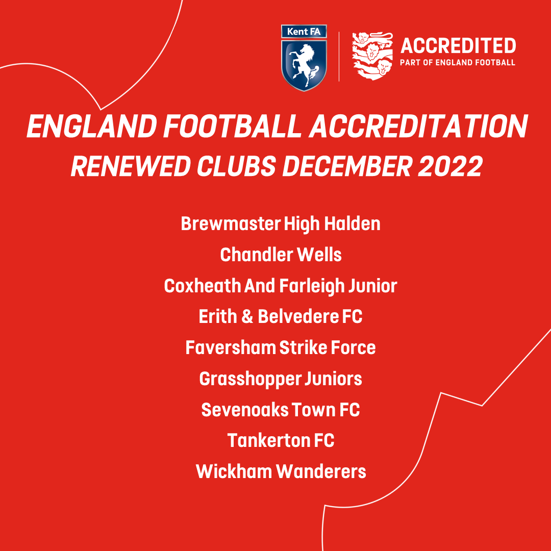 KentFA's tweet photo. ENGLAND FOOTBALL ACCREDITATION | Congratulations to these clubs who have worked hard to renew their England Football Accreditation status in December 2022. 🙌⚽️

We look forward to supporting your journey.

#thankyou #footballclubs #kentfootball https://t.co/6zPMgOzagP