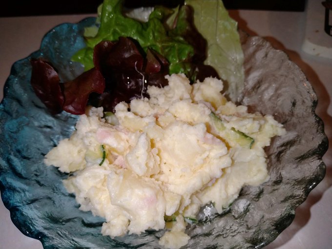 ポテサラ&ねぎ塩タコ。(゜д゜)ウマママママ〜! 