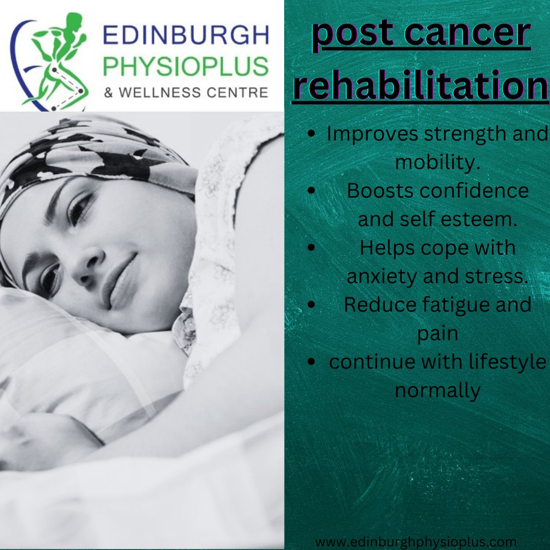 Edphysioplus's tweet photo. Post cancer rehabilitation is a program that helps restore physical and emotional well being after cancer treatment. Come to Edinburgh and let us help with your recovery journey.
#karibuEdinburgh
#physioplus
#healthandwellness
#painrelief
#postcancer
#painfreemovement https://t.co/n1uchLLlWB