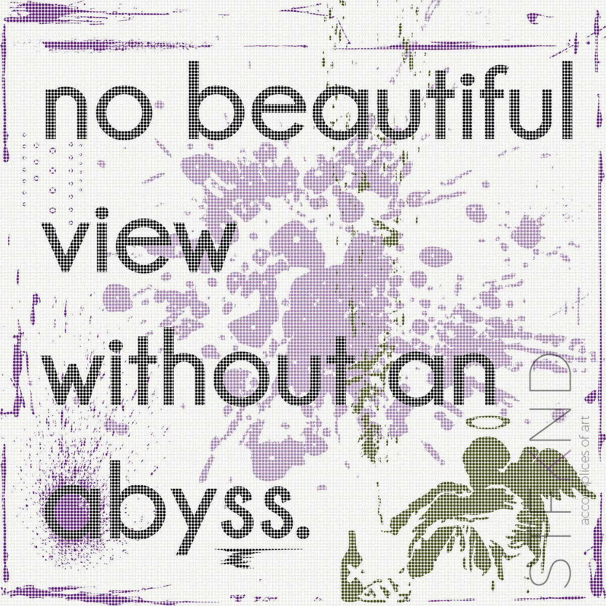 stfknd's tweet photo. 2022 is over and 2023 has begun...time to solve the picture for `22. "no beautiful view without an abyss". may 2023 show the beauty...
#nft #nftartist #stfknd #artindays #nftartwork #opensea #digitalart https://t.co/bPvabUIKO1