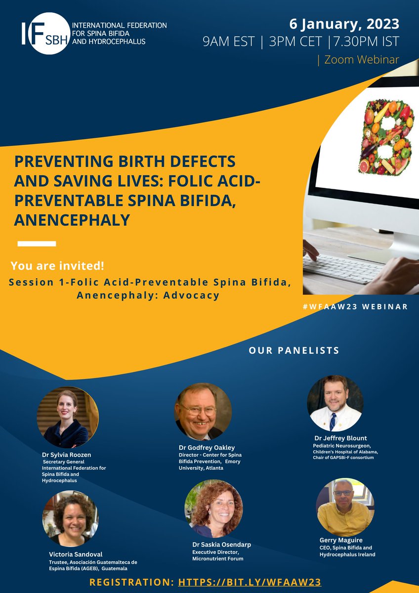 Jpb1007Jeffrey's tweet photo. World Folic Acid Awareness Week is here! Webinar tomorrow = great summary. Serious progress at hand in advancing folic acid fortification to prevent SB. @PedsSection @TheASPN Neurosurgeon role is key! https://t.co/anPJy9YDuG