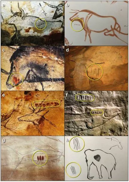 Stone Age people 20,000 years ago may have added line &lt;|&gt;, dot &lt;•&gt;, and &lt;Y&gt; symbols to cave paintings to denote the seasonal patterns of animals. "An Upper Palaeolithic Proto-writing System and Phenological Calendar" Cambridge Archaeol. Journal @EAAPaM bit.ly/3jLVuaR