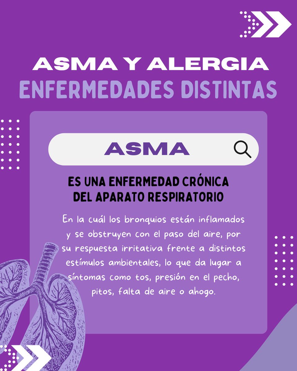 RespiraSevilla's tweet photo. Diferencia entre asma y alergia 🫁
Te lo contamos todo en este post 👍🏼
#diariodeasma #asma #asmagrave #asmatico https://t.co/vy5aohfKRi