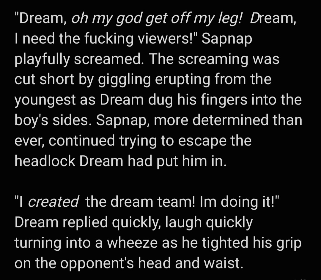 neayxs's tweet photo. hi. enjoy this dnf drabble i wrote at questionable hours of the morning. hope you enjoy!! :) (dw my writing will hopefully improve soon)

[#dnfdrabble #dreamnotfound #dnfwriting #dnftwt #writing] https://t.co/ConCVi7UJt