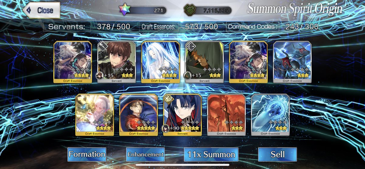 ArcherBlades's tweet photo. NP 5 Space Ishtar yes!! Had enough for 1 more 11-shot but didn’t get a 6th muramasa. Although I am down to 1 quart now, my goal for the beginning of this year was 💯 % a success! #fgo #spaceishtar #muramasa https://t.co/eZ1dmhz84x