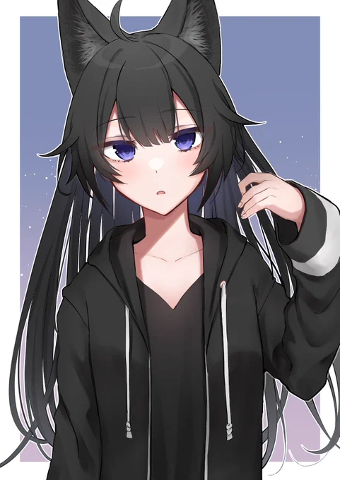 skebでかわいいオオカミっ子ちゃんを描かせていただきました〜リクエストありがとうございます! #Skeb #Commission より 