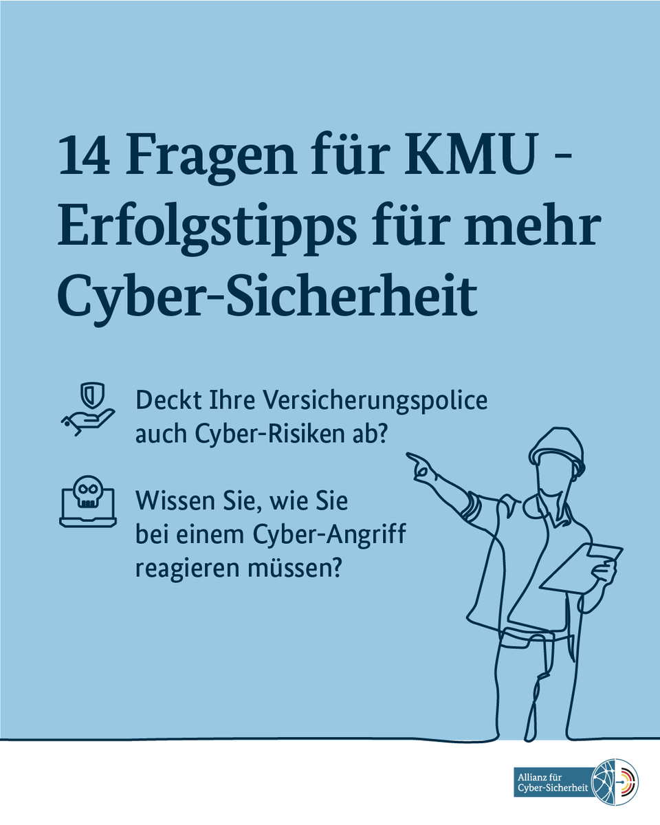CyberAllianz's tweet photo. Werden Sie aktiv, bevor es zum #IT-Vorfall kommt. Erstellen Sie ein Konzept für die interne und externe Kommunikation, das im Falle eines Angriffs unverzüglich umgesetzt werden kann. 
Dazu mehr in unserer KMU-Broschüre: 👉 https://t.co/SX1Y6MZ05U
#DeutschlandDigitalSicherBSI https://t.co/Vc14vuXlB0