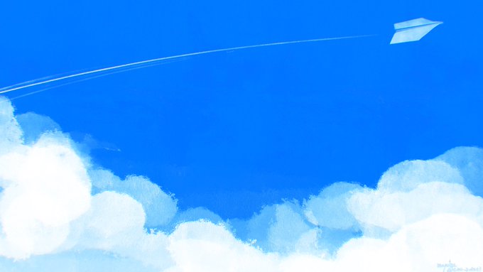 「雲 紙飛行機」のTwitter画像/イラスト(新着)