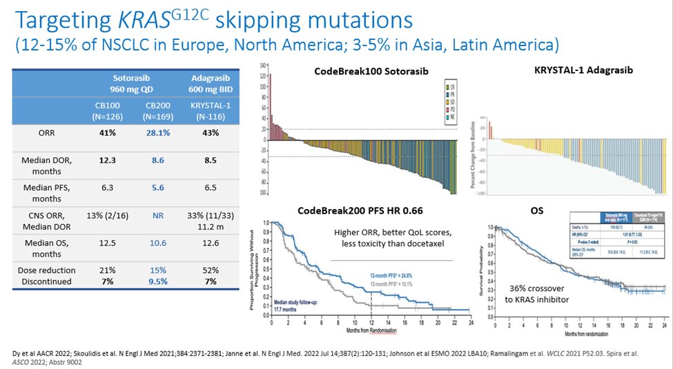 Pulmmed_CE's tweet photo. 13)  Note: #sotorasib is currently #approved 2L for #KRASG12C #LCSM, PFS benefit confirmed in #Codebreak200 @MLJohnson2! @OncoAlert @HemOncFellows @KRASKickers 
🔽 Snippet of all single agent #KRASG12C data https://t.co/DId3tcaYot