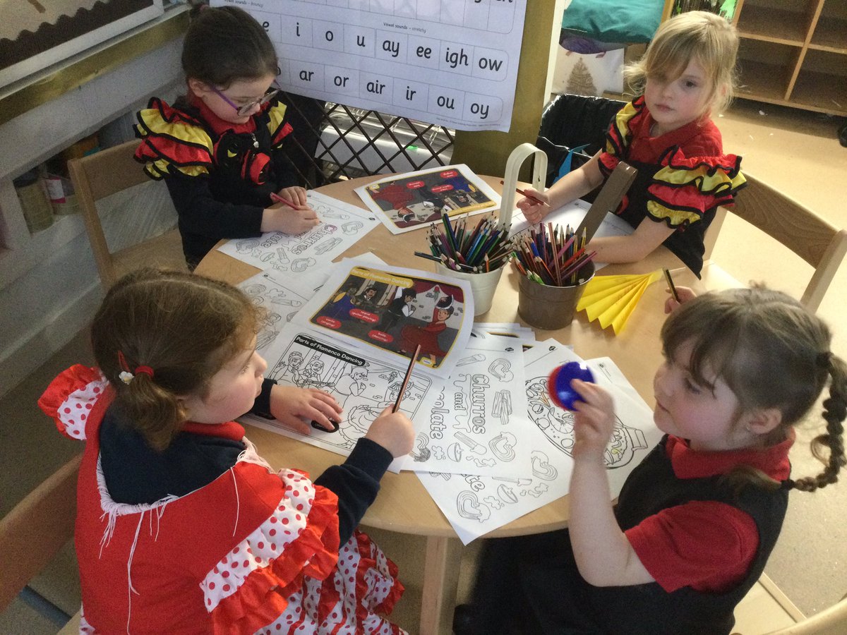 BHAInternationl's tweet photo. Starfish class enjoyed their 1st Spanish lesson by learning how to say 'Hola', dressing up in Flamenco costumes and making 'abanicos'.@BhaReception @BHA_TQ @BHA_Principal @BhaNursery https://t.co/KVaoGmQVFK