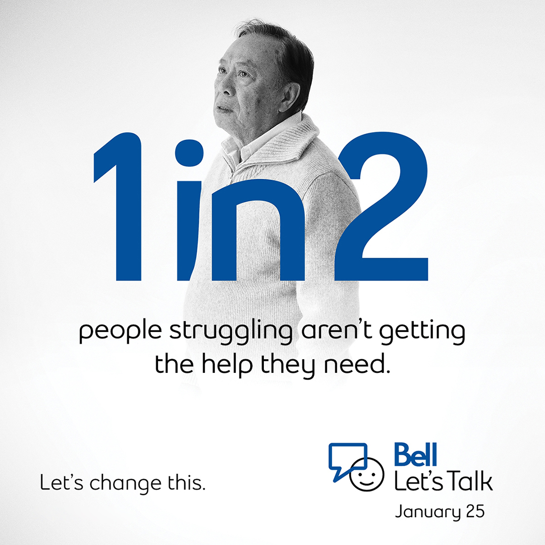 rahimchunara's tweet photo. 1 in 2 Canadians struggling are not getting the help they need. Letโs change this! Join Bell on January 25th for Bell Letโs Talk Day. #BellLetsTalk #IWorkAtBell
**Visit https://t.co/NSSE0HLEbl for mental health resources.** https://t.co/4nxUyAEk2f
