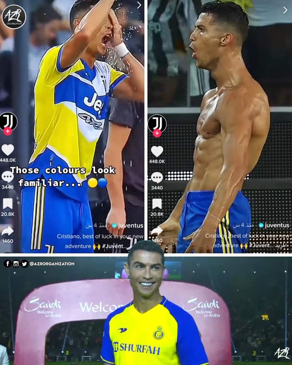 Juventus (Tiktok'ta):

"Bu renkler tanıdık geliyor 💛💙

"Cristiano, yeni maceranda iyi şanslar." 🙌

Juventus, Cristiano'nun AL Nassr'a transferinde kendisine iyi şanslar dileyen tek eski kulübü oldu.
