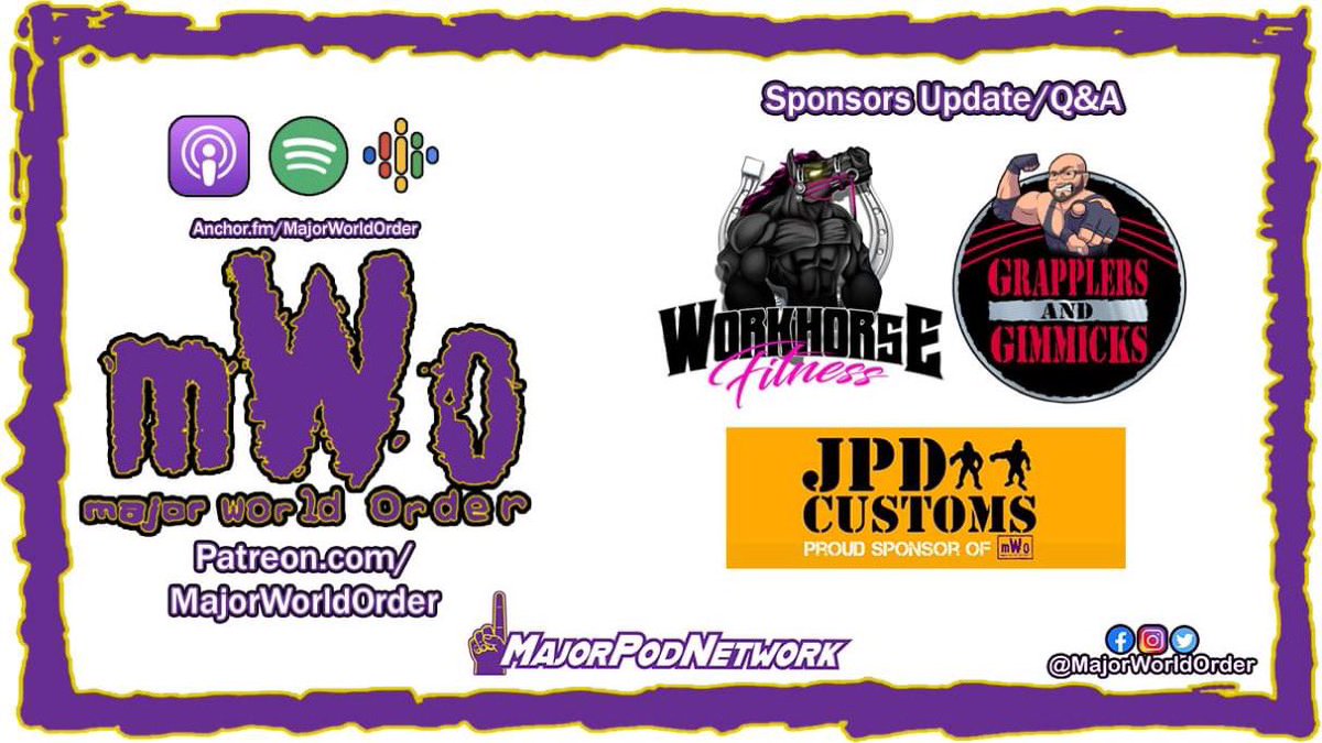 MajorWorldOrder's tweet image. Our Sponsors are also Major Marks in the community doing cool things so if you can, give them your support

@WorkHorseFit, @jpdeadly, &amp;amp; @HasttelToy all give their New Year updates

Apple: podcasts.apple.com/us/podcast/maj…

Spotify: open.spotify.com/episode/1HkZ9H…