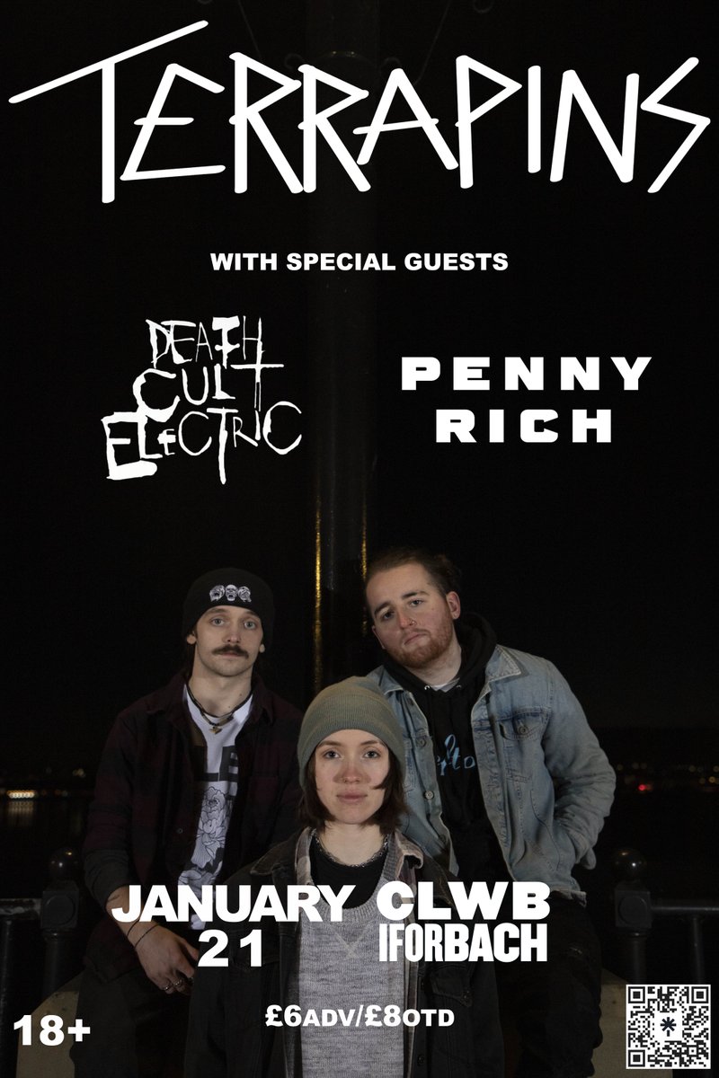 Support Announcement! 📣

We're happy to announce that both Death Cult Electric and Penny Rich will be joining <a href="/terrapins_band/">TERRAPINS</a> on the 21st of January!

Get your tickets here now 🎟 → clwb.net/?p=18770