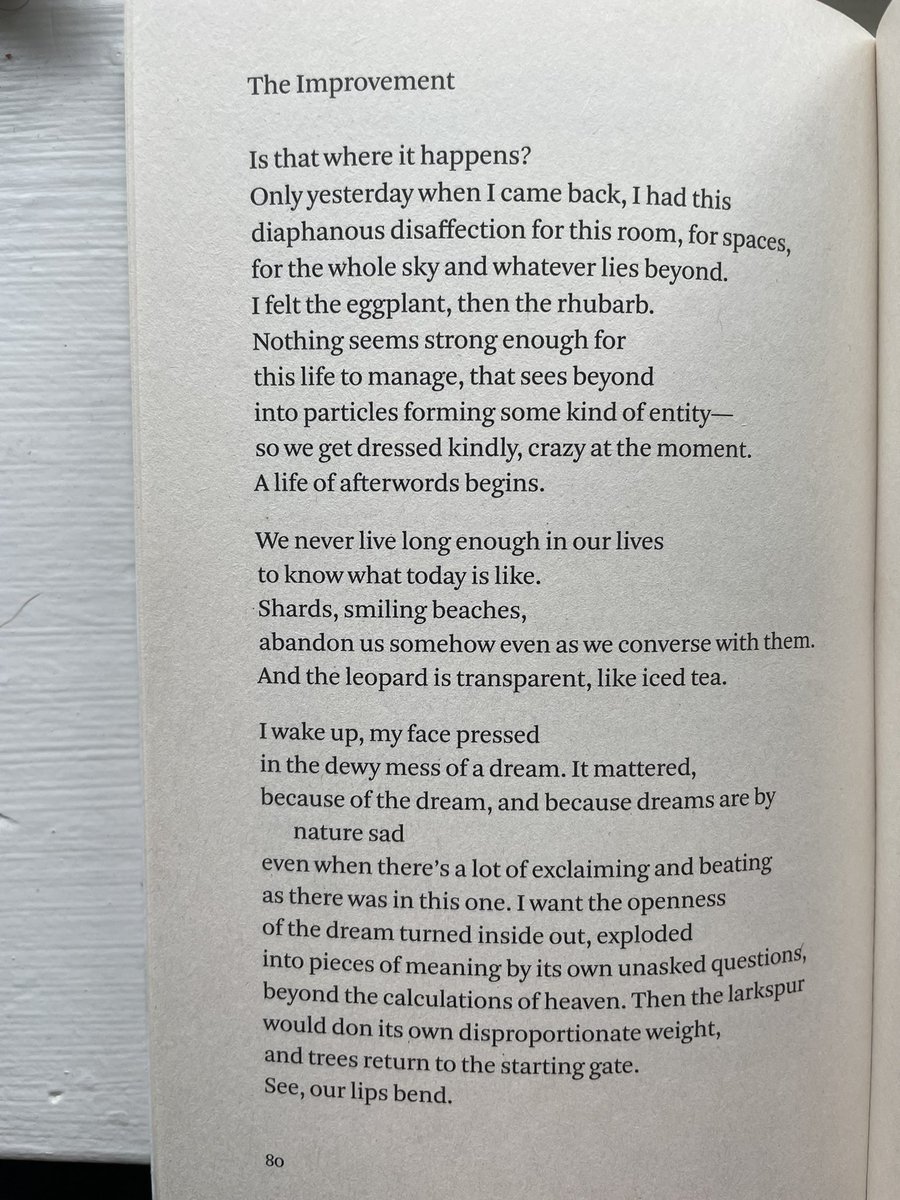 kjavadizadeh's tweet photo. Ashbery. “Nothing seems strong enough for / this life to manage, that sees beyond / into particles, forming some kind of entity— / so we get dressed kindly, crazy at the moment. / A life of afterwords begins.” https://t.co/o9WGrvXkFB