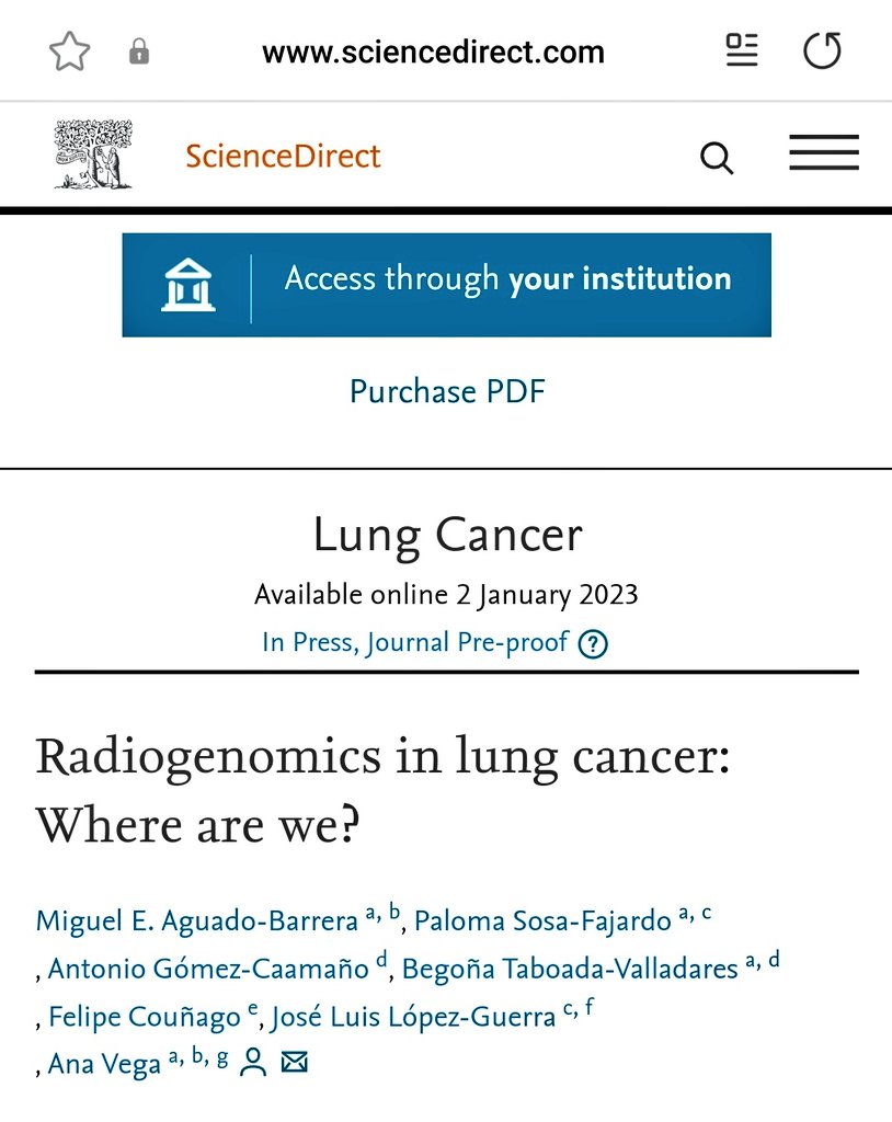 ¡ss.mm los Reyes Magos 👑👑👑 vienen cargaditos! Para nosotros, una publicación👏💯
sciencedirect.com/science/articl…

#radonc #radiogenomics #lungcancer 
@AnaVega24404451 @mikeeelias @GeneticaCancer @JLLopezGuerra @fcounago @AntonioGomezC4 @oncoradioHUVR #BegoñaTaboada