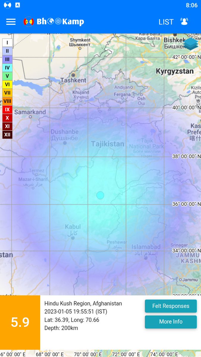 NCS_Earthquake's tweet photo. Earthquake of Magnitude:5.9, Occurred on 05-01-2023, 19:55:51 IST, Lat: 36.39 &amp; Long: 70.66, Depth: 200 Km ,Location: 79km S of Fayzabad, Afghanistan for more information Download the BhooKamp App https://t.co/NNNsRSzym0
@Ravi_MoES @Dr_Mishra1966 @ndmaindia @Indiametdept https://t.co/Um0iJGWieT