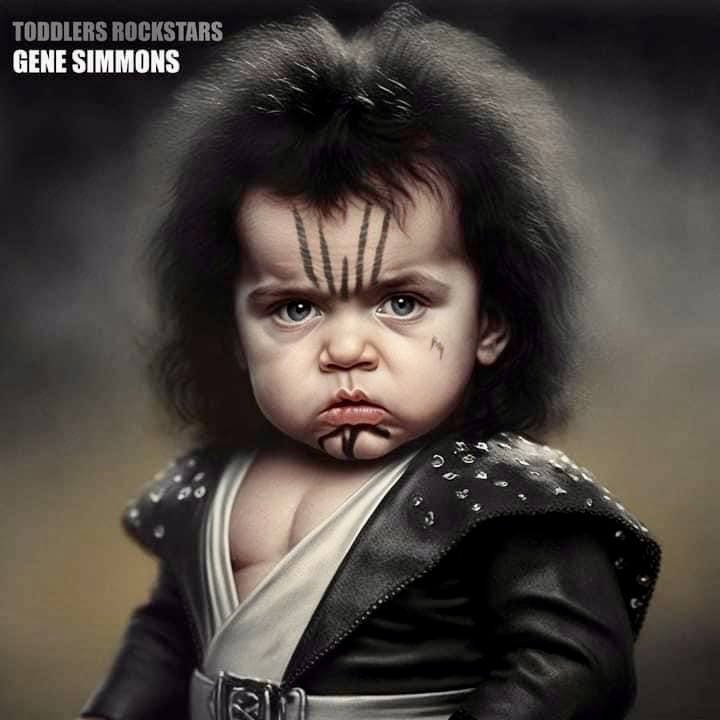 MKoback81's tweet photo. @genesimmons @KISSOnline #toddler #rockstars #kiss #genesimmons #demon #baby https://t.co/8cfJytQMWy