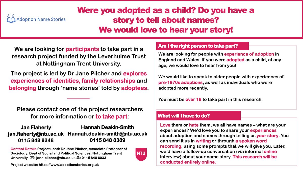 hannahldeakin's tweet photo. Were you adopted as a child? Please get in touch to share your name stories with us #adopteetwitter #beingadoptedmeans #adoption https://t.co/YoXo0HOsd7