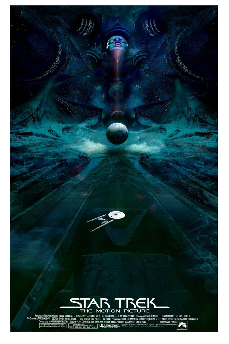 luke_maton's tweet photo. @EHeathRobinson I had absolutely no interest in the original Star Trek films until I saw this art from Christopher Shy, reimagining the poster for the first film. https://t.co/PjujNDAncj
