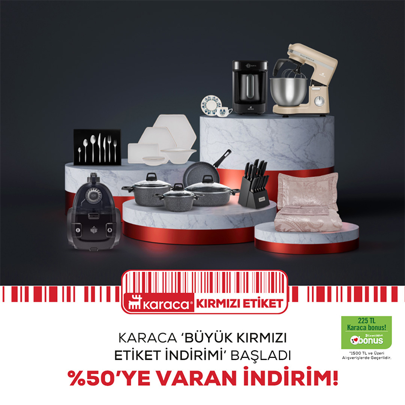 karacaonline's tweet photo. Karaca'da Kırmızı Etiket İndirimleri Başladı!