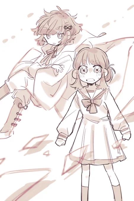 描きたいもののイメージラフだけ描いていく その①占い少女どたばたファンタジーほっこり人助け日常話 