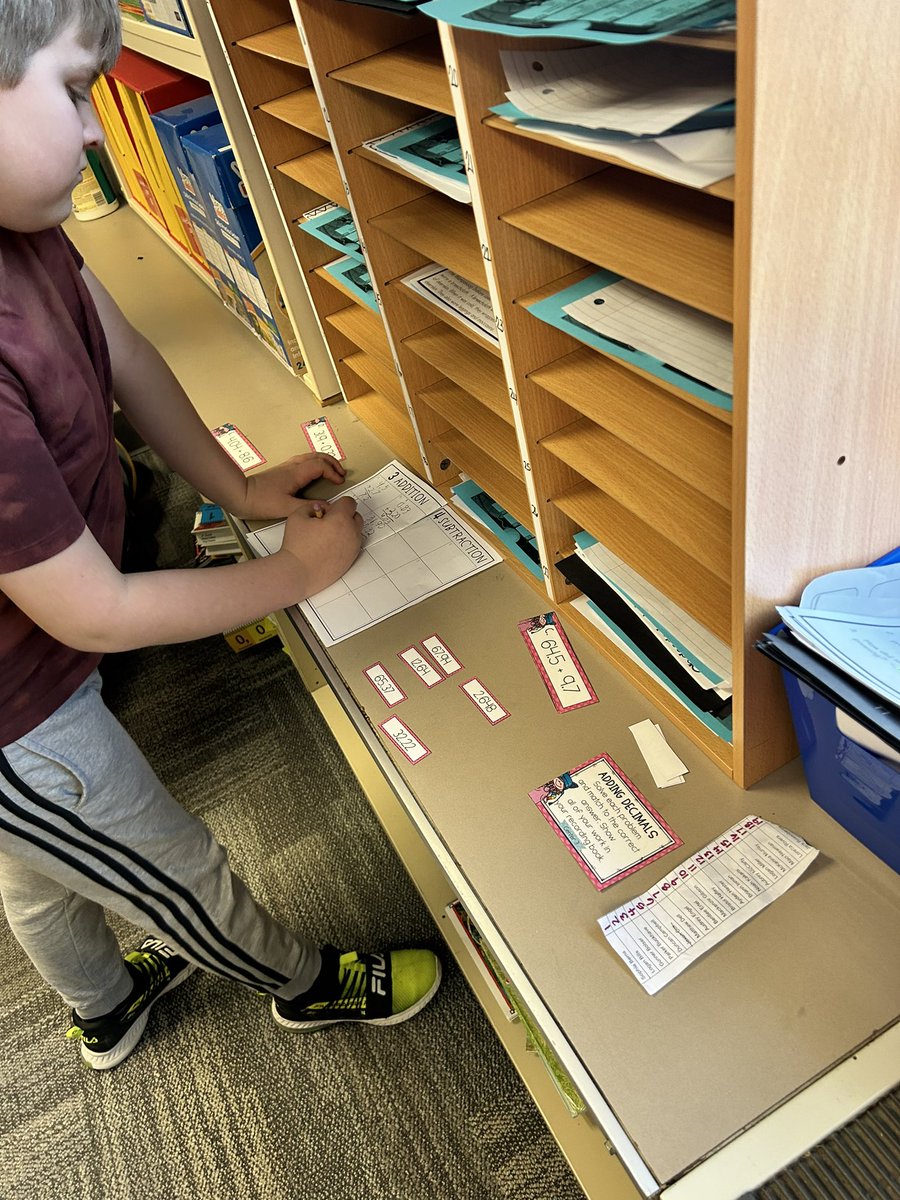 Reviewing decimals with different centers. 5.C.8 Add, subtract, multiply, and divide decimals to the hundredths, using different strategies.