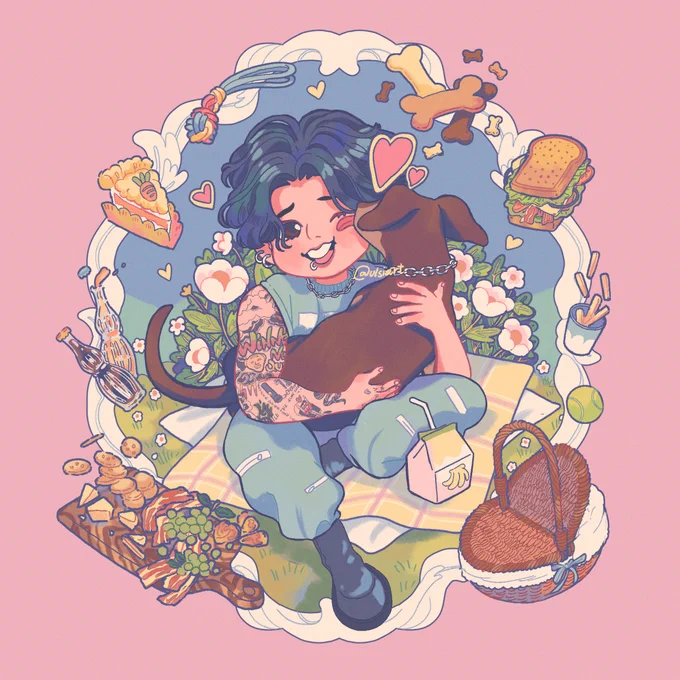 picnic  #jungkook #bam #btsfanart 