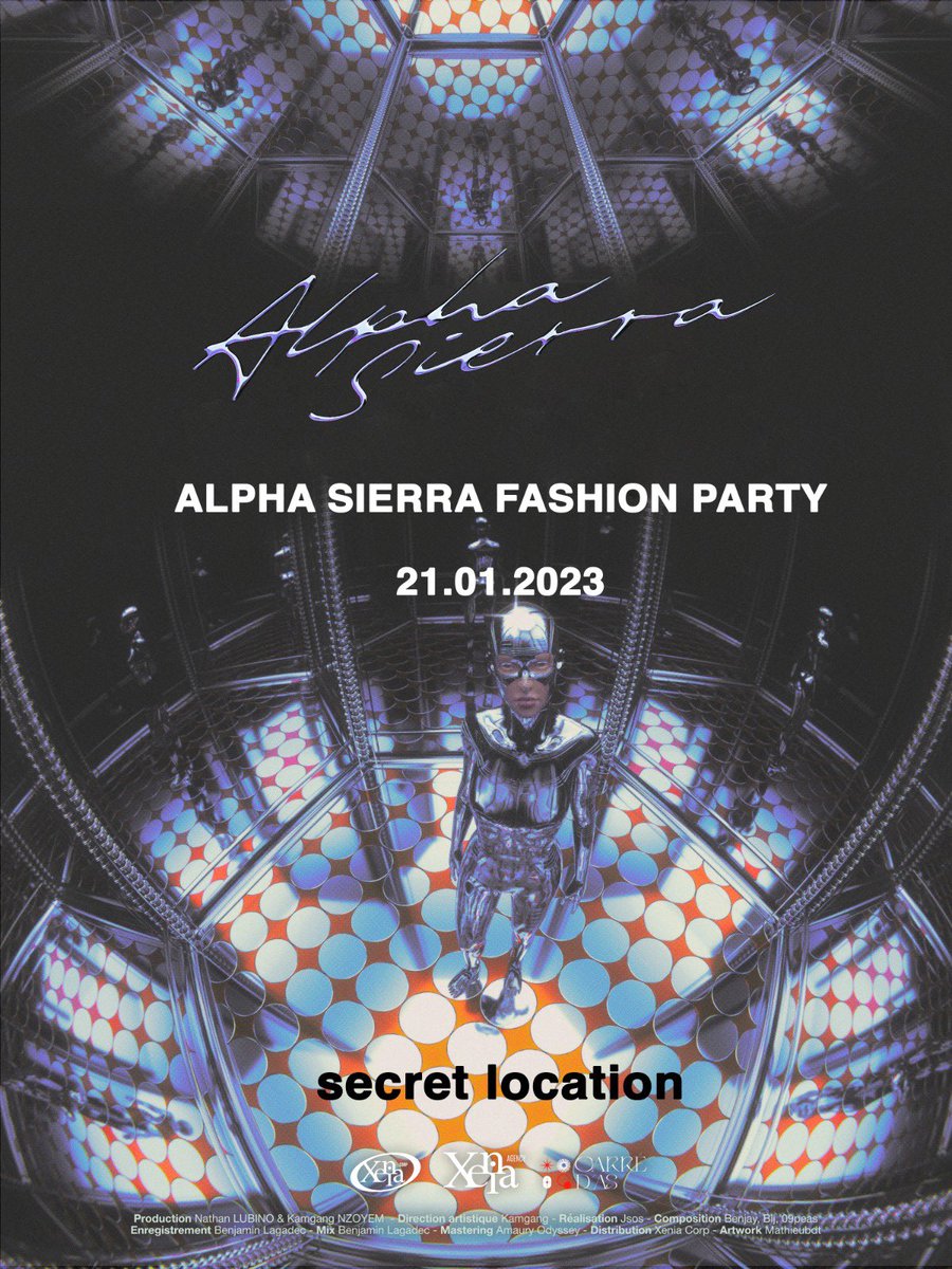 ALPHA SIERRA FASHION PARTY
21.01.2023 ♥️♣️♦️♠️

Viens célébrer la sortie d’ALPHA SIERRA FW23 MEN avec nous. Précommande le projet pour augmenter tes chances d’être sur la liste.
carredasevent.com