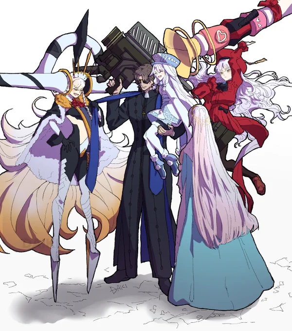 #FGO最近の言峰絆上げ強化編成。バーソロミュー「彼は白髪フェチのフレンズなんだな!」Uオルガマリー / ラスプーチン/ シトナイ /カレン / アナスタシア 