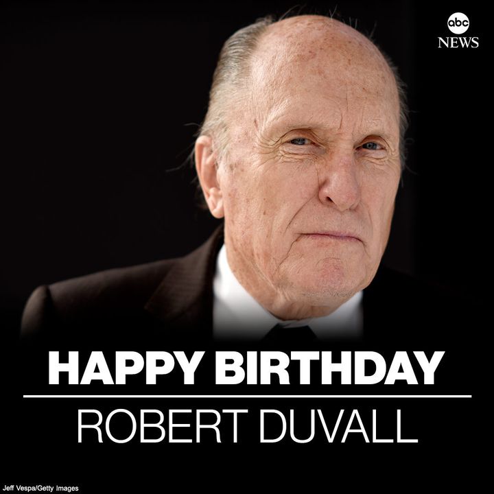 HAPPY BIRTHDAY: Oscar-winning actor Robert Duvall is 92 today.  