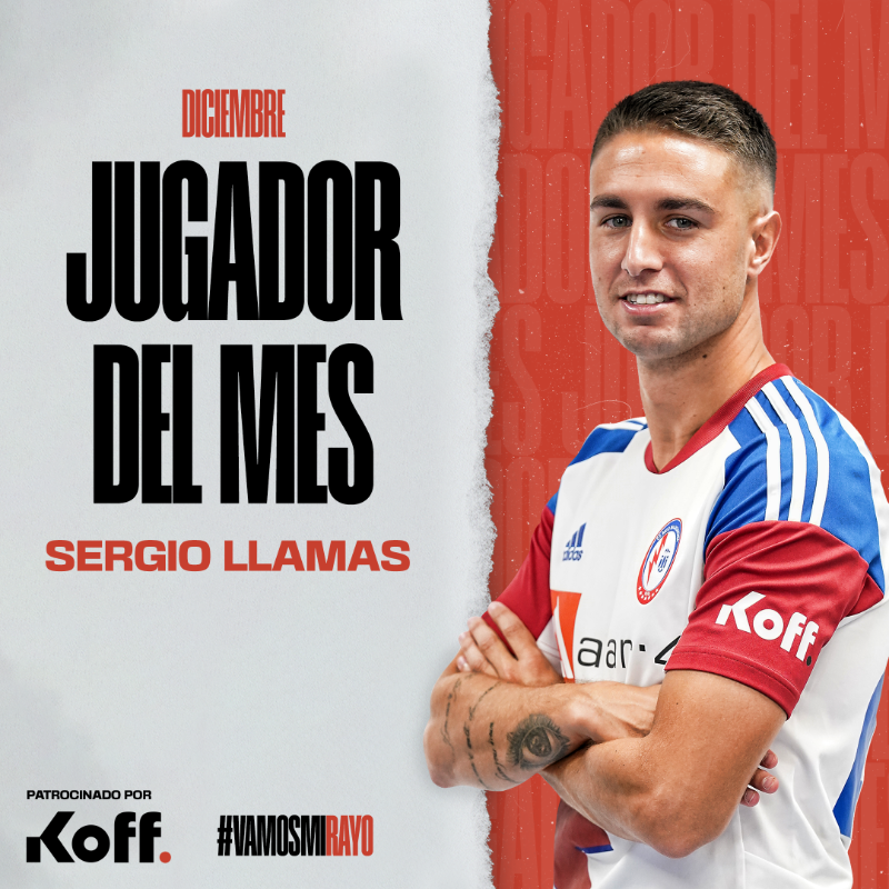 RMajadahonda's tweet photo. 🏆 ¡Este es el #JugadorKoff del mes de diciembre!

🗳️ Vuestros votos convierten a @S_Llamas en el mejor jugador del último mes ofrecido por @koff_es

👏 ¡Enhorabuena, Sergio!

#VamosMiRayo⚡