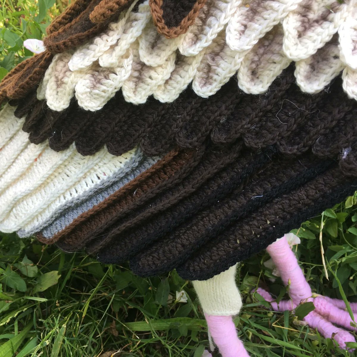 I just realised I never posted my photos of Katanza - the life sized White-headed vulture I designed and crocheted last year, aka my greatest achievement. She now lives with <a href="/HawkConservancy/">Hawk Conservancy Trust</a> where I received a lot of helpful advice throughout the project!