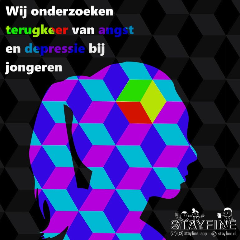 StayFine_app's tweet photo. Bij ons kan je gratis de StayFine app testen om te onderzoeken of dit terugkeer voorkomt van angst en depressie. Ken je jongeren van 13 t/m 21 jaar die ooit angst of depressie hadden en die het niet opnieuw willen krijgen? Check https://t.co/KNa65BsvxU 
#angsten #depressie https://t.co/J7WceObXCS