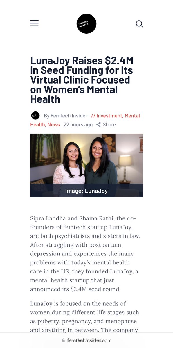 MaliaFunknyc's tweet photo. Wow I needed this amazing news as a reminder that change is happening in women’s health! Major congrats to my dear friends, @shamarathimd and Sipra ❤️💕🤘🏽 https://t.co/tY72Ei429Z