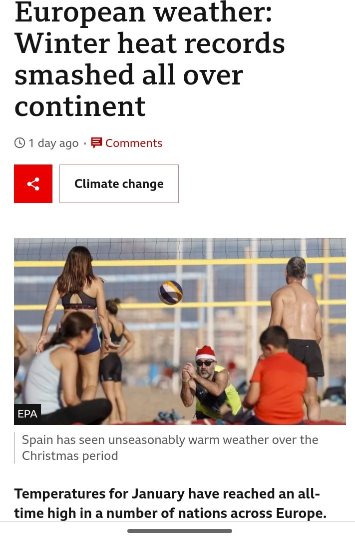 ScientistRebel1's tweet photo. The 'positive spin' from this article is disappointing. The climate crisis is harming people & planet. The reality is far from a nice sunny beach. The media has a key role in explaining the serious impact of this chaos. #media #levelwithus #climatecrisis https://t.co/ESzsBRj47W