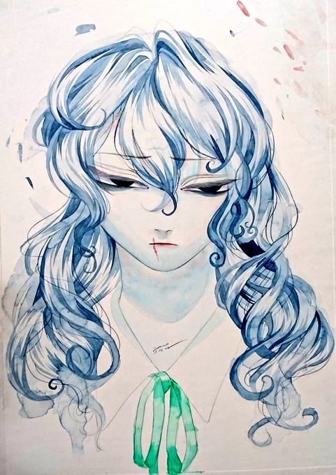 前に描いた絵陰鬱だね! 