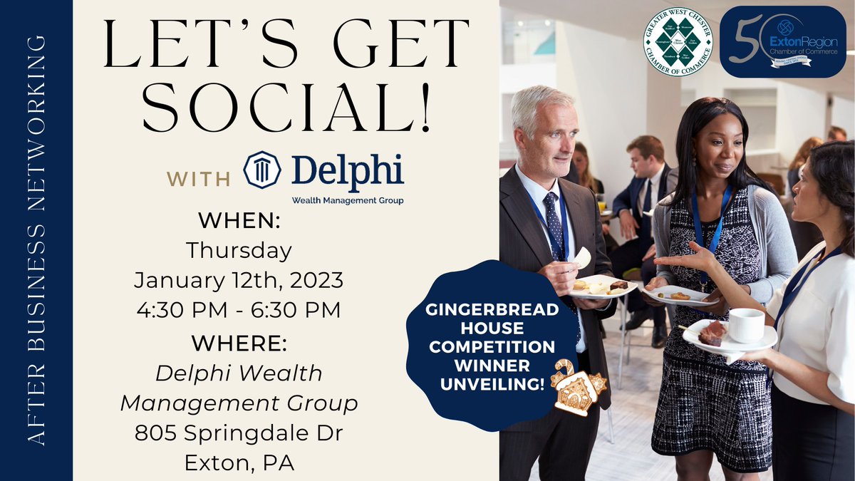 Join us next Thursday at <a href="/DelphiWealth/">Delphi Wealth Mgmt</a> for a night of networking! The Professional Gingerbread House Competition winning house will be displayed proudly! Come check it out! Click here to register: ow.ly/AvEA50Lxxiy

#DelphiWMG #SelflessEmpatheticTrustworthy
