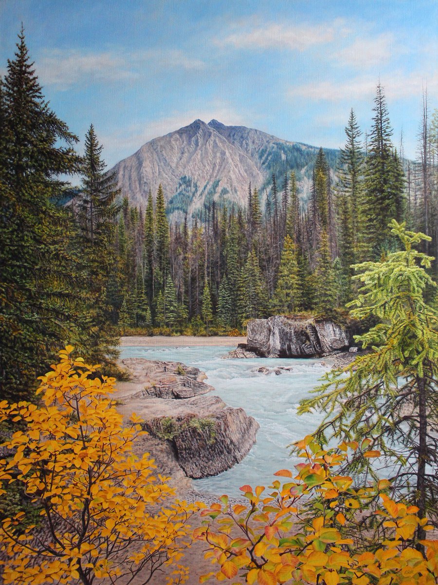 Wishing all my followers a very Happy New Year! Thank you for your continued support, it's greatly appreciated. This was my last completed commission of 2022 - a scene painted from photographs of a holiday in the Rockies. Huge challenge for me in terms of subject matter & scale!