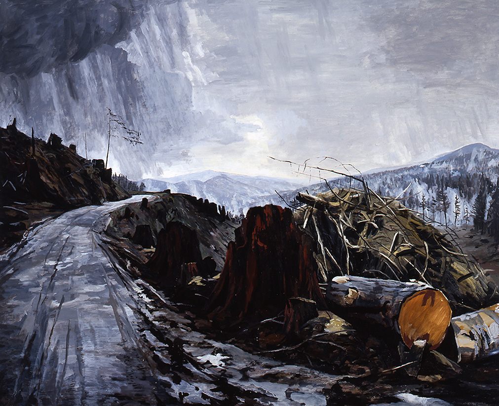 This week's #TAMObjectOfTheWeek is in honor of the new year & new month! In this painting, 'January', the exquisite depictions of a rain-soaked logging road and the revitalizing winter rainstorm capture Michael Brophy’s fascination with natural forces that change the landscape.