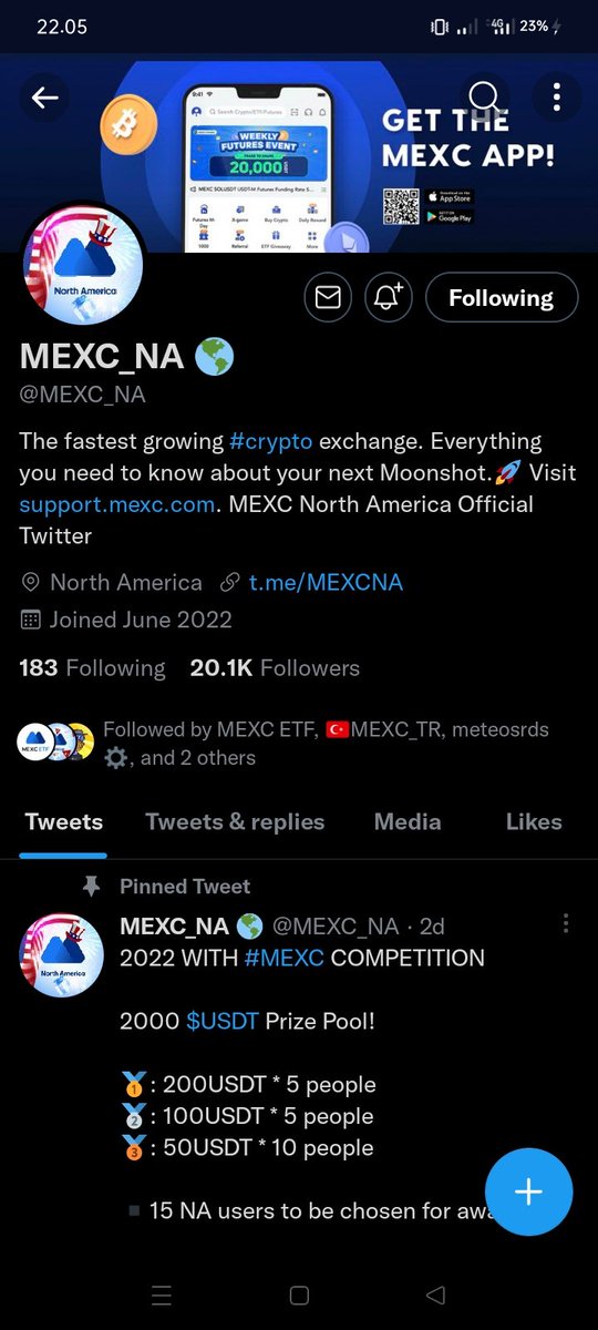 Packer223's tweet photo. @MEXC_NA Uid : 11862644
TG : @bukanbatang22 
Answere : A (five)

I am very interested in this #Giveaway. Hopefully can win this #Giveaway. Thank you very much for all team.

@jiehaowo
@ojasbird
@crisnafiqri1302 https://t.co/8MsLU4jhlt
