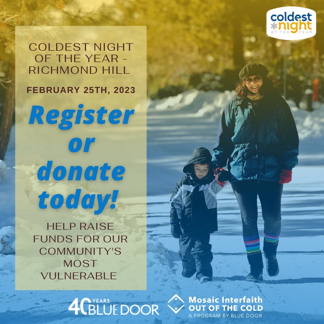 We're back for #CNOY23 on Feb 25, 2023 🙌 The Coldest Night of the Year walk is a nationwide fundraiser to support vulnerable individuals in our communities facing homelessness 👏

Register and raise funds for our community ➡️ bit.ly/3Lh8EFi

 @cnoyorg