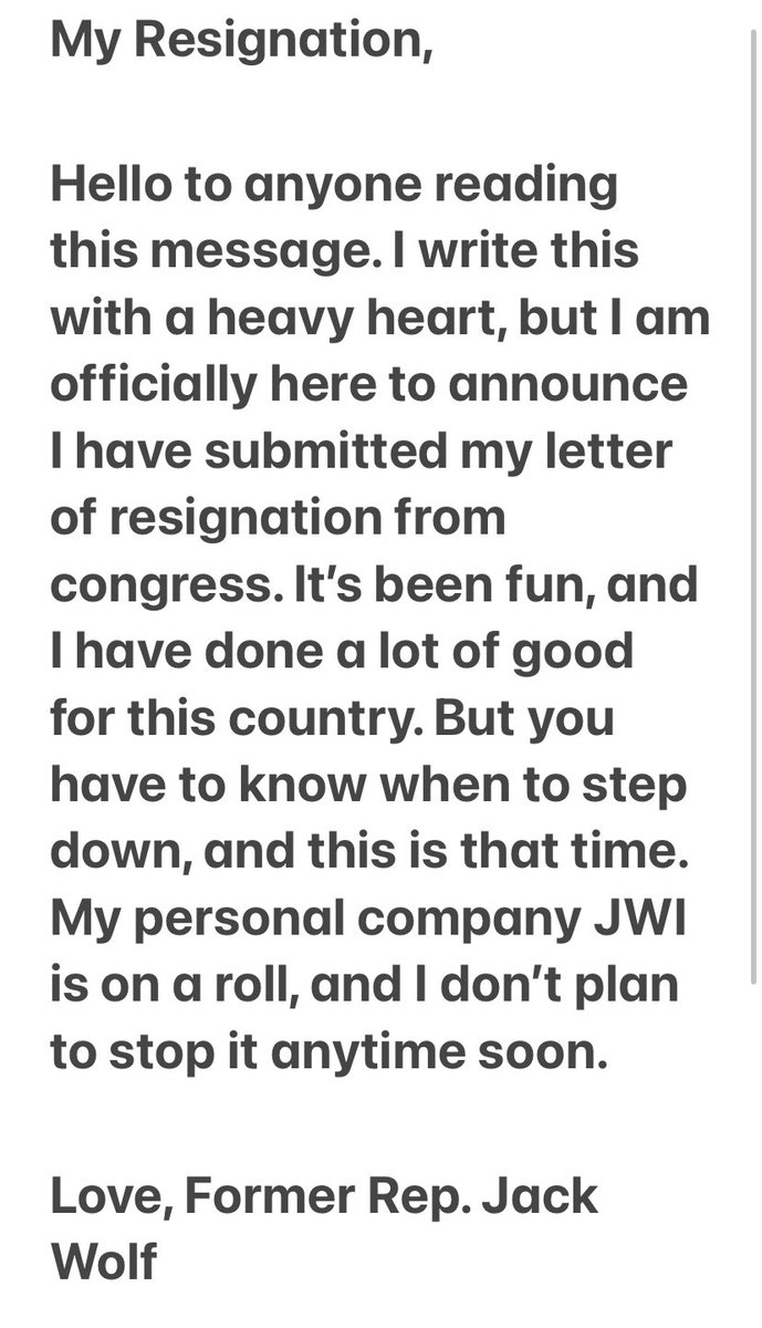 Fmr. Rep. Jack Wolf tweet media