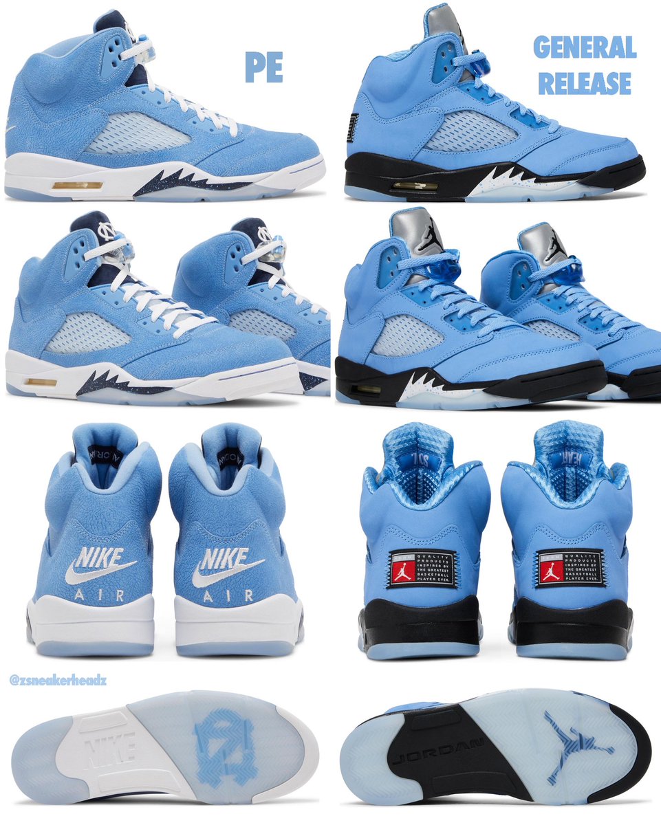 unc pe jordan 5