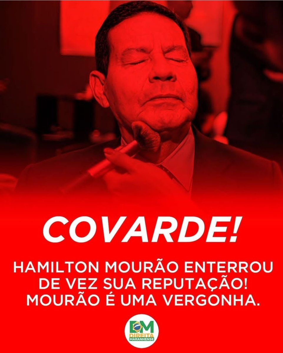 Ullaaryane's tweet photo. @GeneralMourao Esse cidadão é a maior vergonha nacional. E depois de negociar com a China! Meu Deus, tenha respeito pela sua bandeira. Honre suas calças. #DIREITAforteUNIDA https://t.co/oRkHM3HPr9