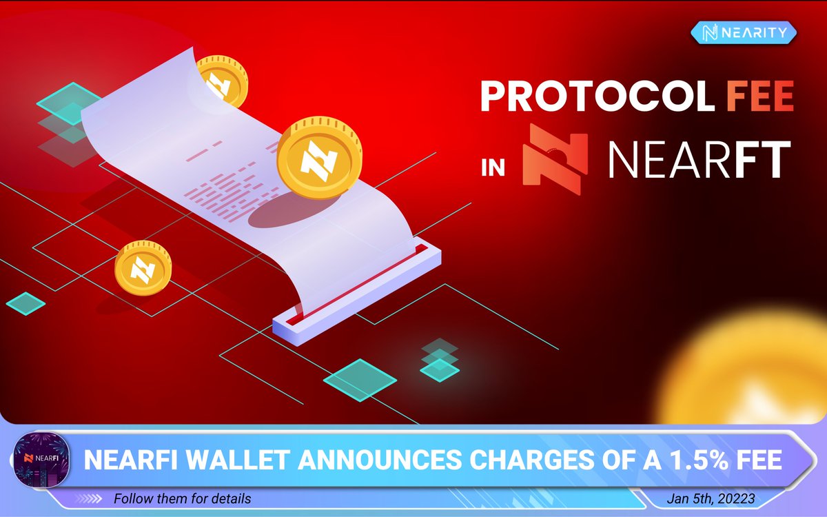 Nearity_org's tweet photo. 📢@NearFi_Wallet announces charges of a 1.5% fee for transactions on pools
💁♀️NearFT will divide free into 2 parts
1⃣Liquidity provider in the pool: 1.25%
2⃣Development team: 0.25%
Details in⬇️
🔗https://t.co/c3rwsvuADq
#Neaity #NEAR $NEAR #NEARProtocol #NEARisNOW https://t.co/vmUeTLWvNL