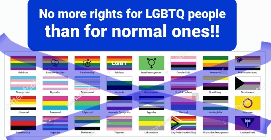 forza_atilla's tweet photo. #EU is an economical association, not a club for #aberrants.
In order to shield normal, heterosexual society n sexually not yet oriented children, intrusion of sodomite #LGBTQIA which is society's tiny minority must be stopped.
The public propaganda n events of it sh'd be banned! https://t.co/n6oq0BnoLp